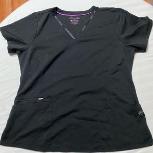 Healing Hand Purple Label Jasmin Scrub Top- Balck